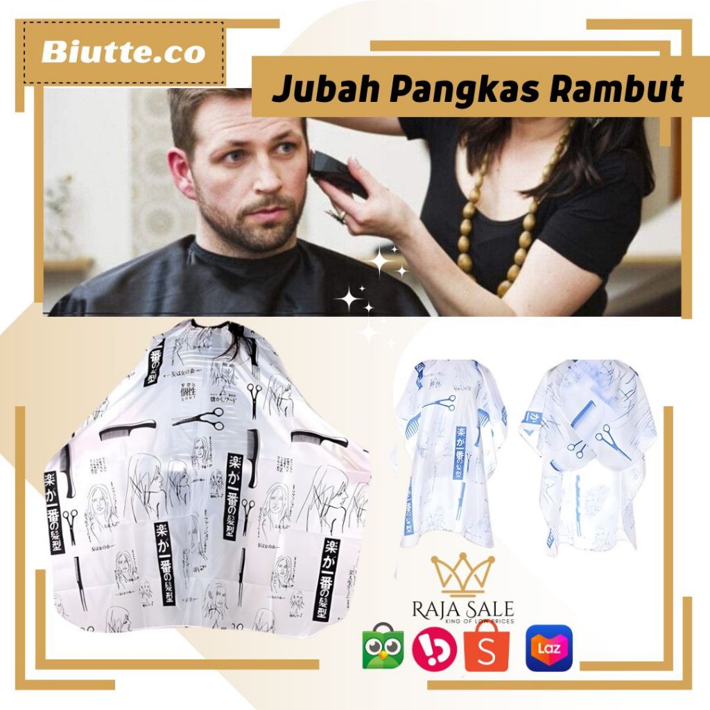 Jubah Apron Kip Pangkas Rambut Salon Barbershop Cape, Kain Pelindung Cukur Rambut Murah