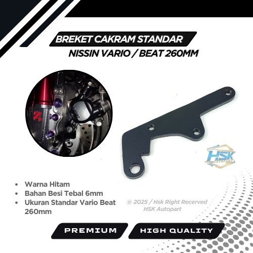 Breket Dudukan Pangkon Kaliper Piringan Disc Cakram Kaliper Standar Nissin 1 Piston Vario Beat 260mm