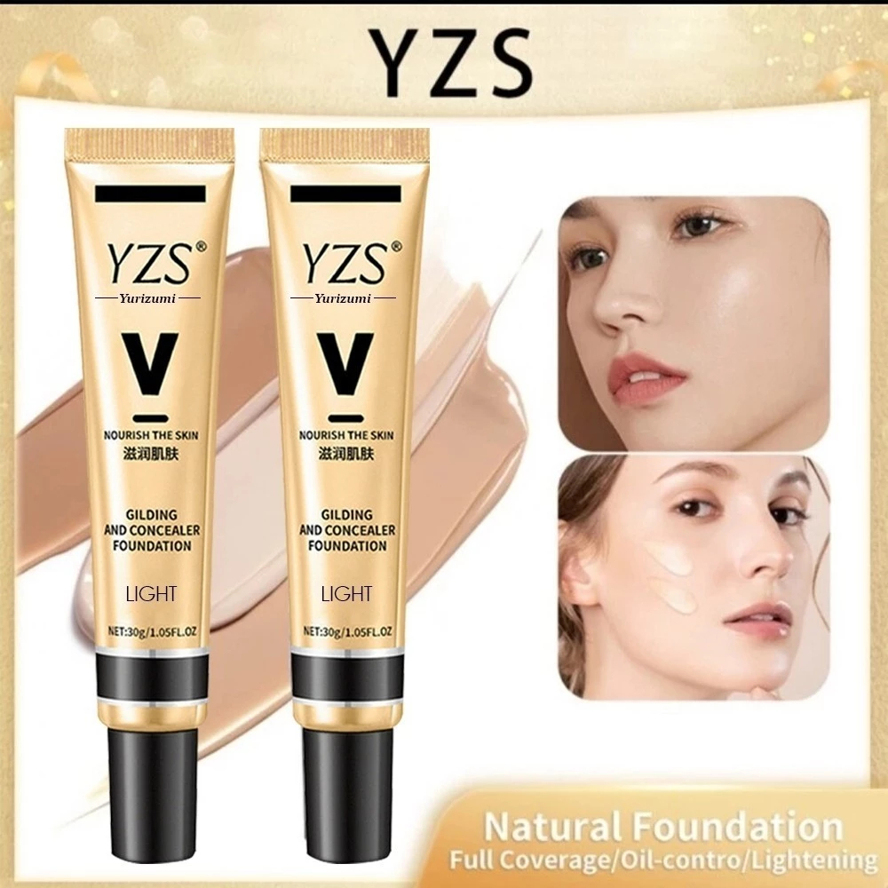 Yurizumi Matte Oil Control Foundation Concealer Makeup Glowing Tahan Lama dan Anti Air