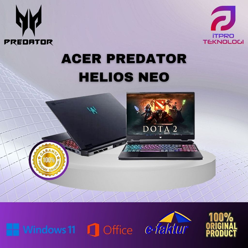 ACER PREDATOR HELIOS NEO 16 Core I9-14900HX Nvidia RTX4060 16GB 1TB 16" WQXGA 180HZ SRGB100 4ZRGB W1