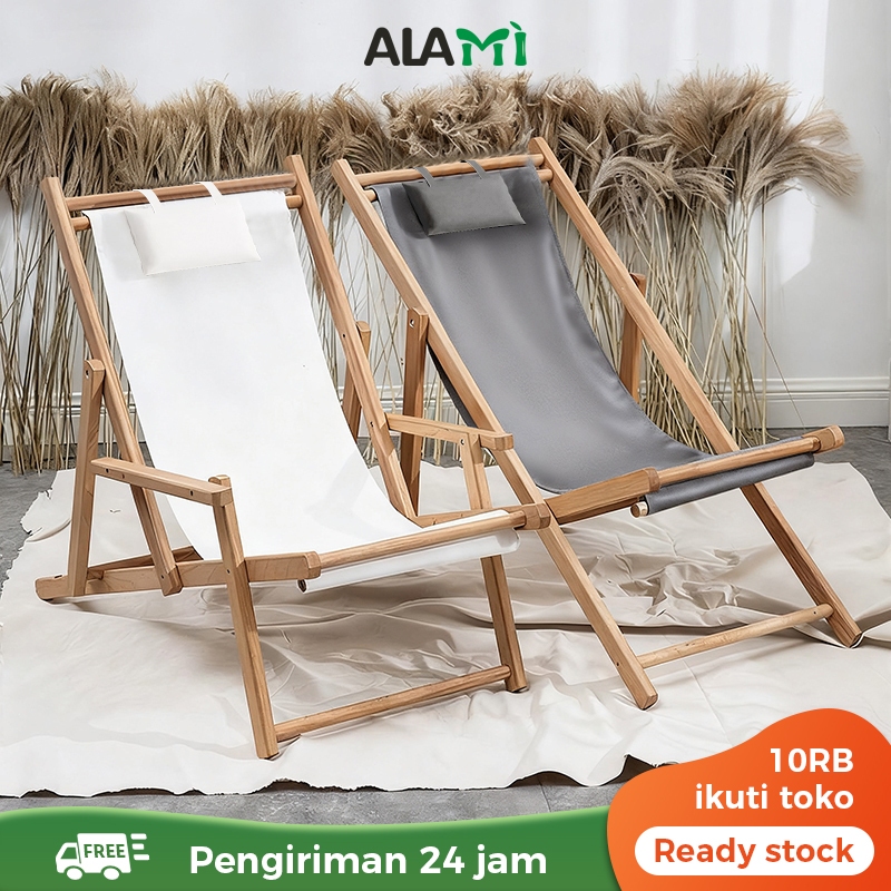 Alami Kursi santai/Kursi pantai/Kursi santai bambu/Kursi santai balkon/Kursi santai untuk tidur sian