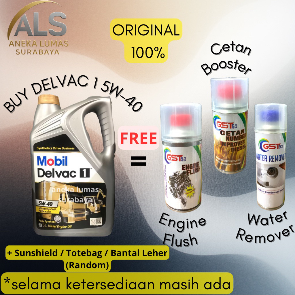 MOBIL DELVAC 1 SAE 5w-40 / OLI MESIN DIESEL Delvac1 ORIGINAL 100%