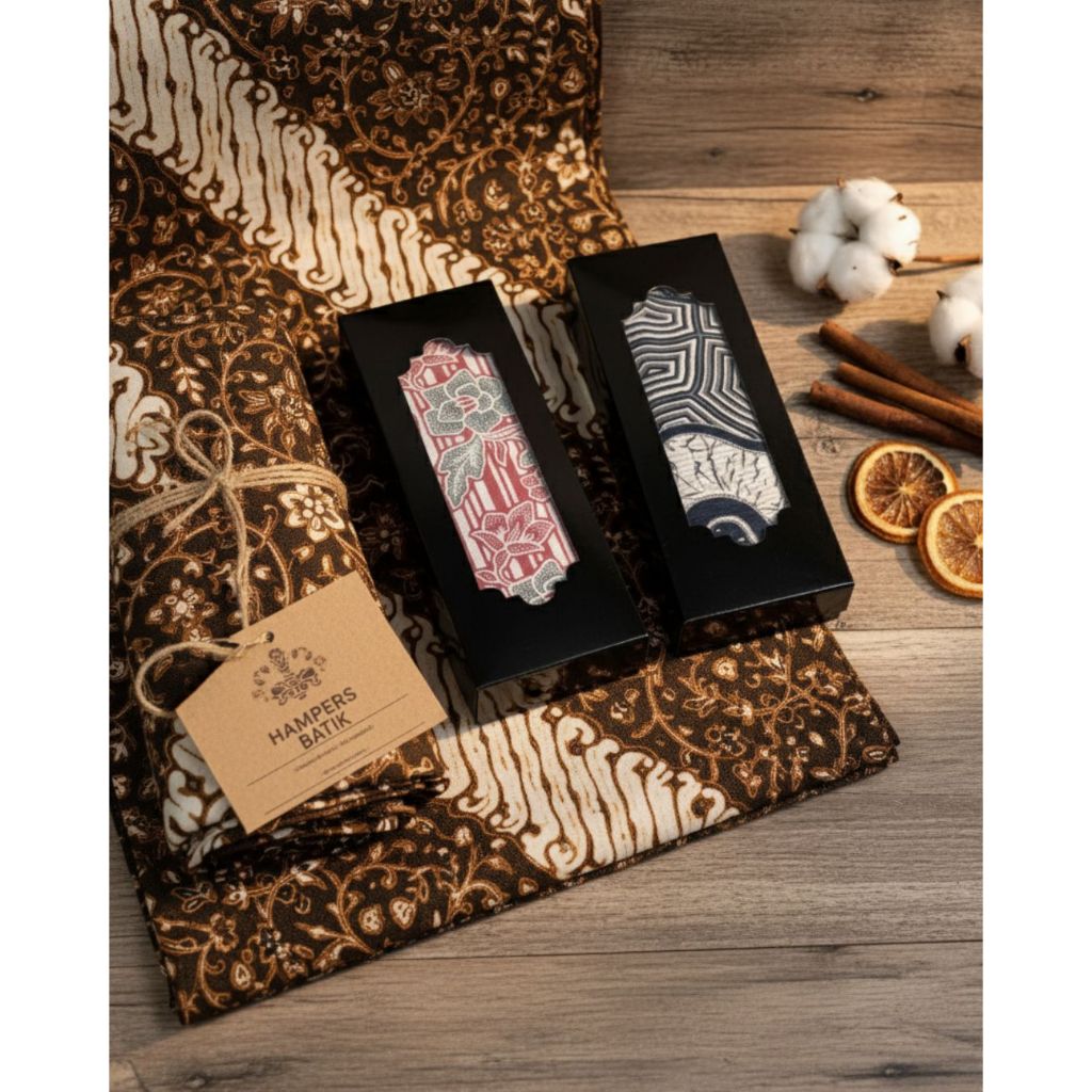 Hampers Kain Batik Premium – Gift Box Elegan Hampers Kain Batik Premium + Box Eksklusif – Hadiah Spe