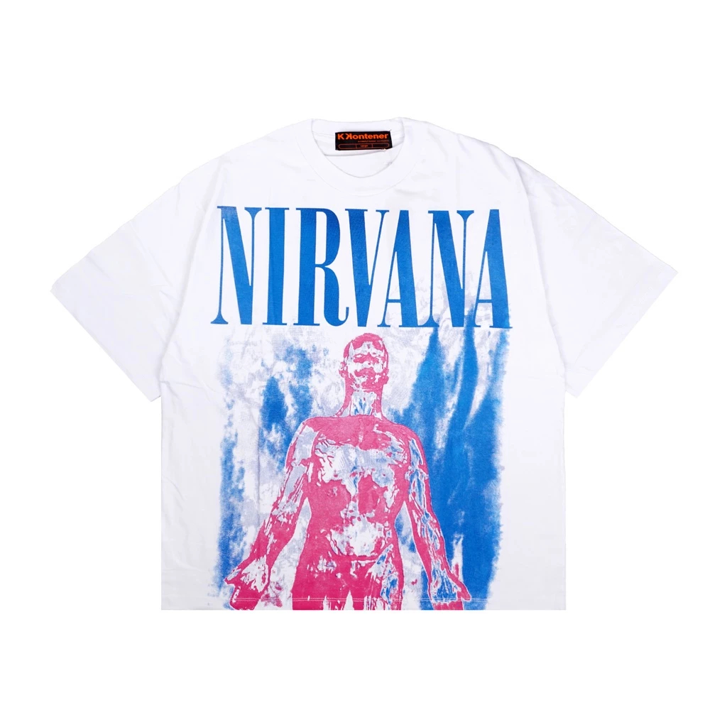 KAOS OVERSIZE NIRVANA SLIVER PUTIH