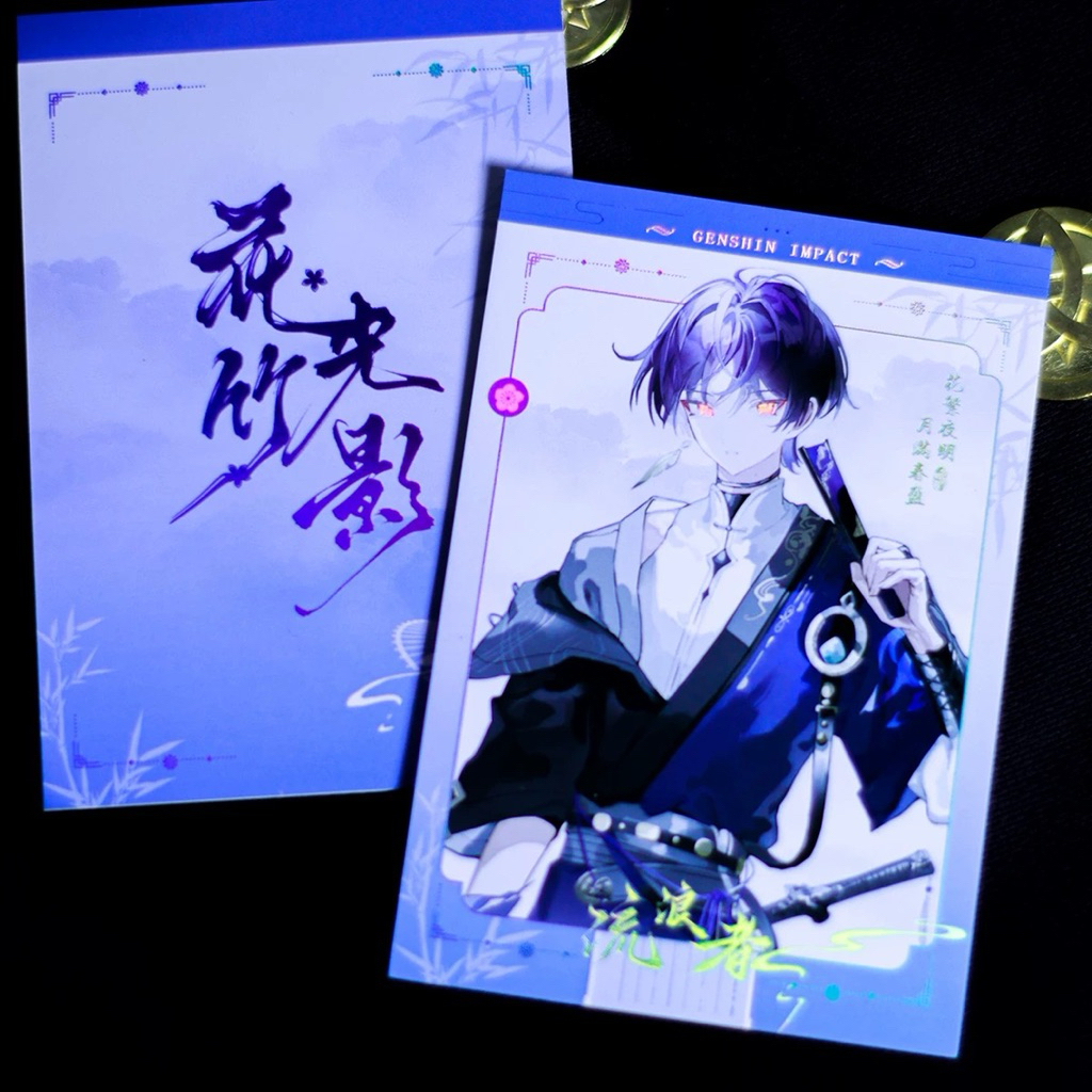 Photocard Kazuha Xiao Wanderer Alhaitham Childe Academia Genshin Impact