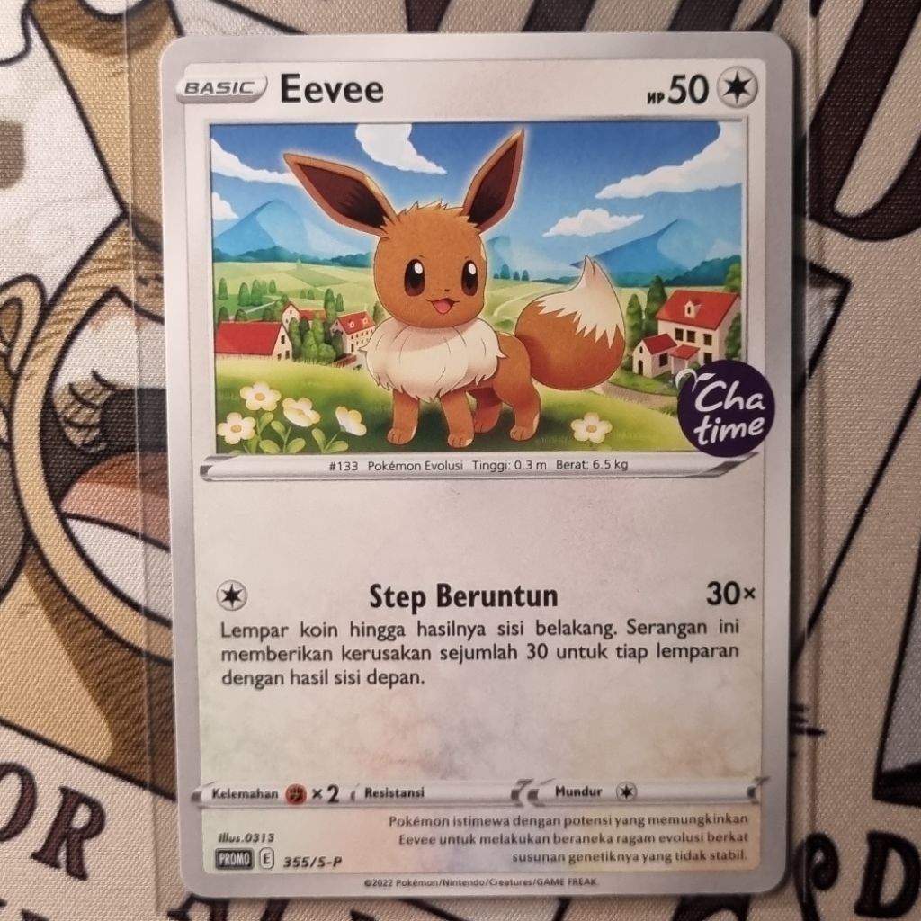 Eevee Chatime Promo Pokemon TCG Indo