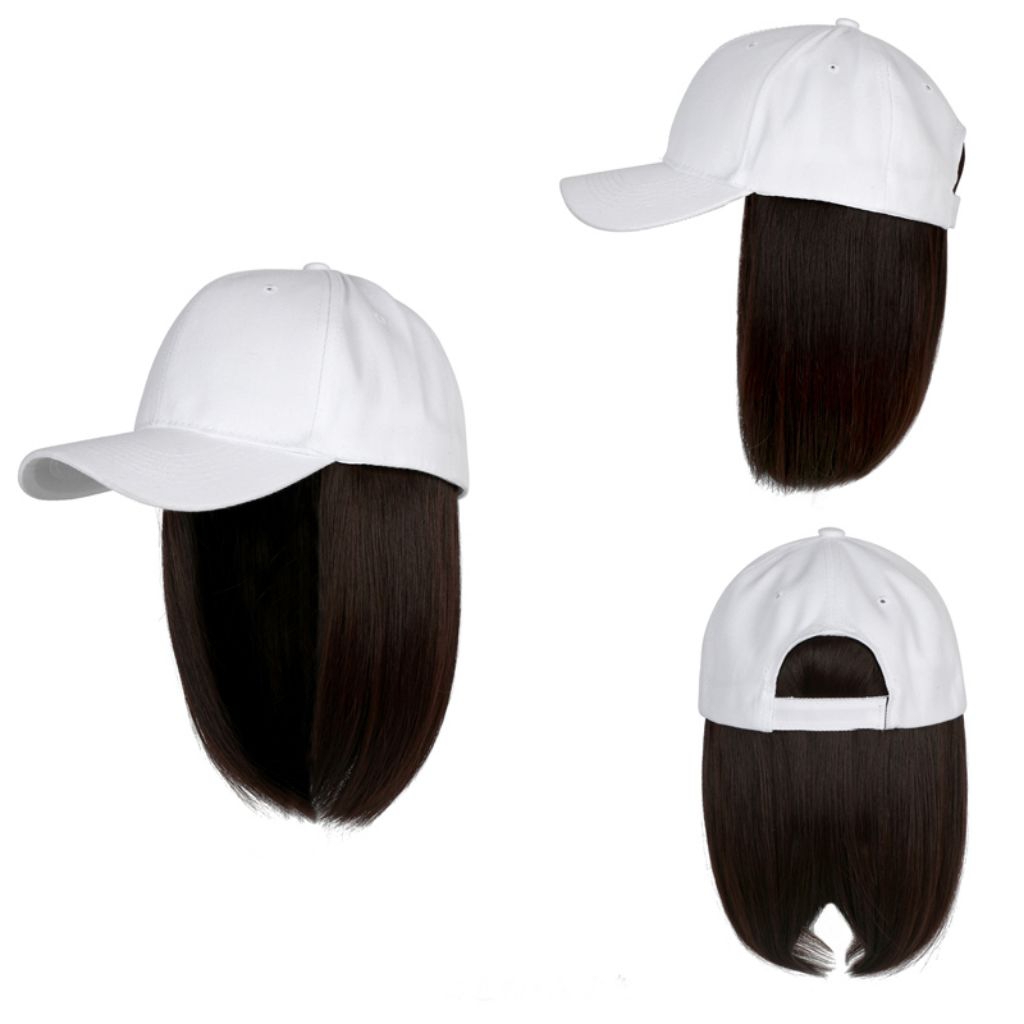 WIG TOPI BASEBALL RAMBUT PENDEK WIG TOPI BASEBALL WANITA WIG TOPI KEKINIAN WIG TOPI TRENDY FASHION W