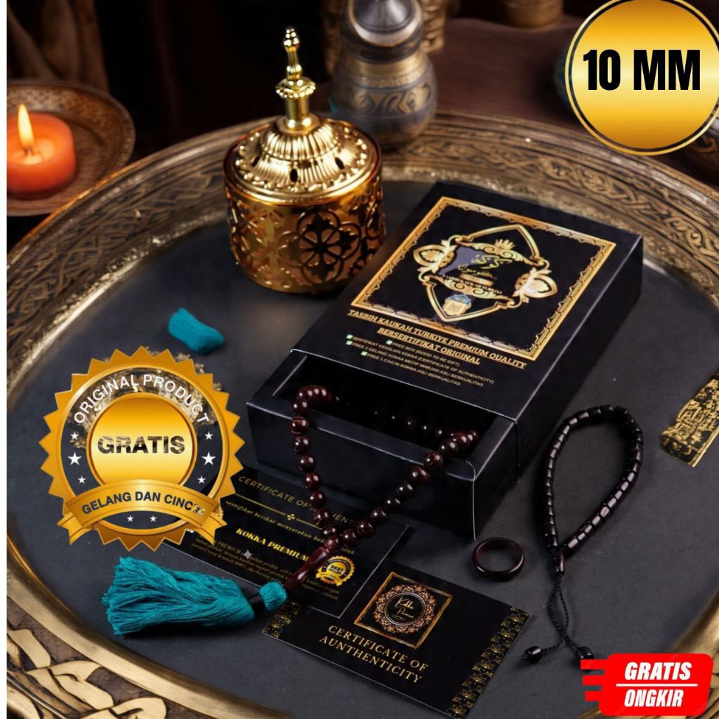 Tasbih Kokka 10 MM Asli Premium Tasbih Kokka Murah Tasbih Kokka Turki Tasbih Kokka Bersertifikat Tas
