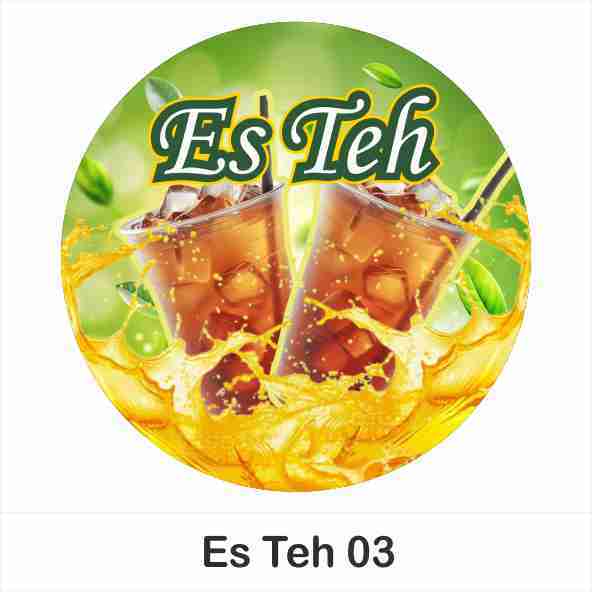 Stiker Es Teh Label up Produk Teh Jumbo