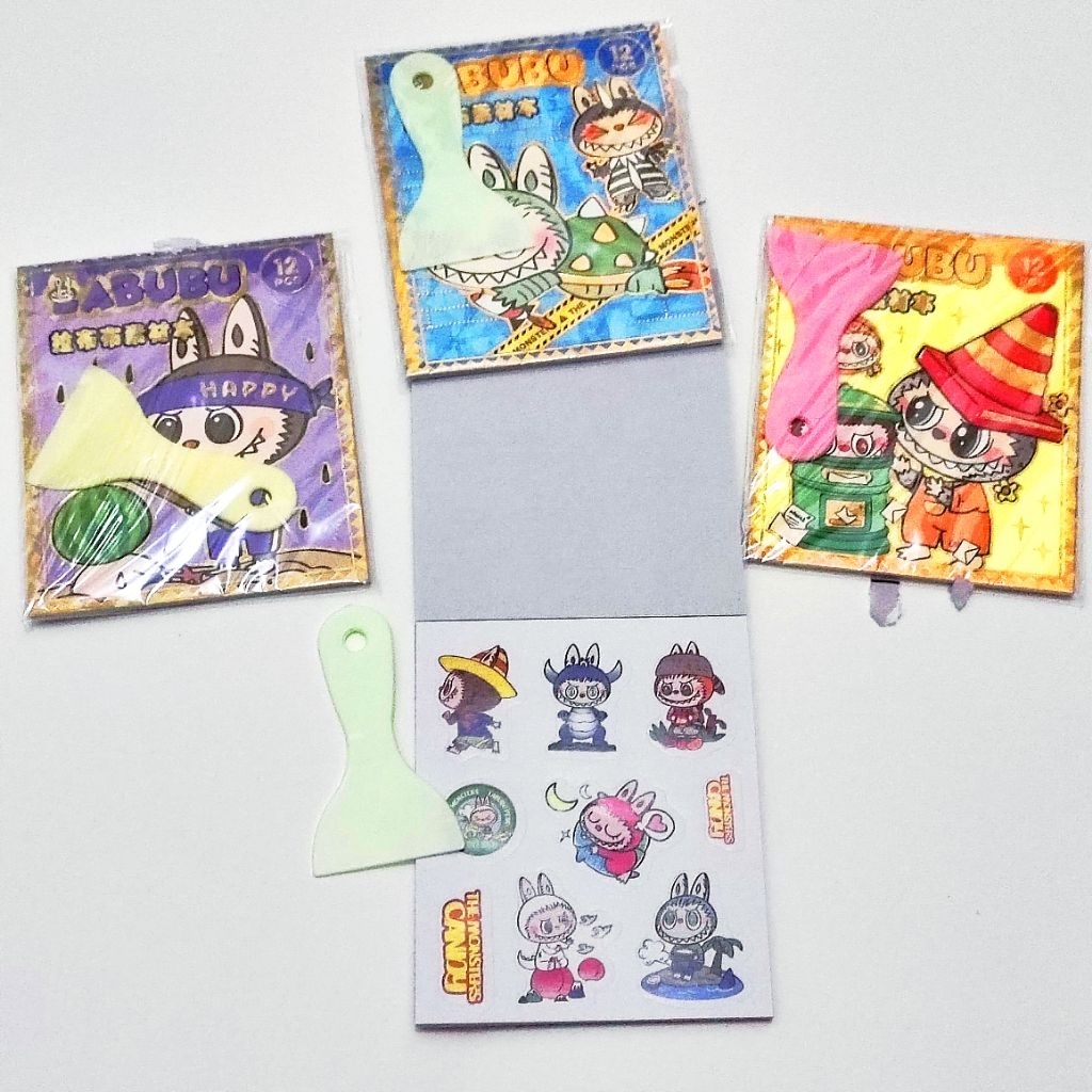 (ISI 12 LEMBAR) Buku Sticker Labubu Kecil Buku Stiker Kecil