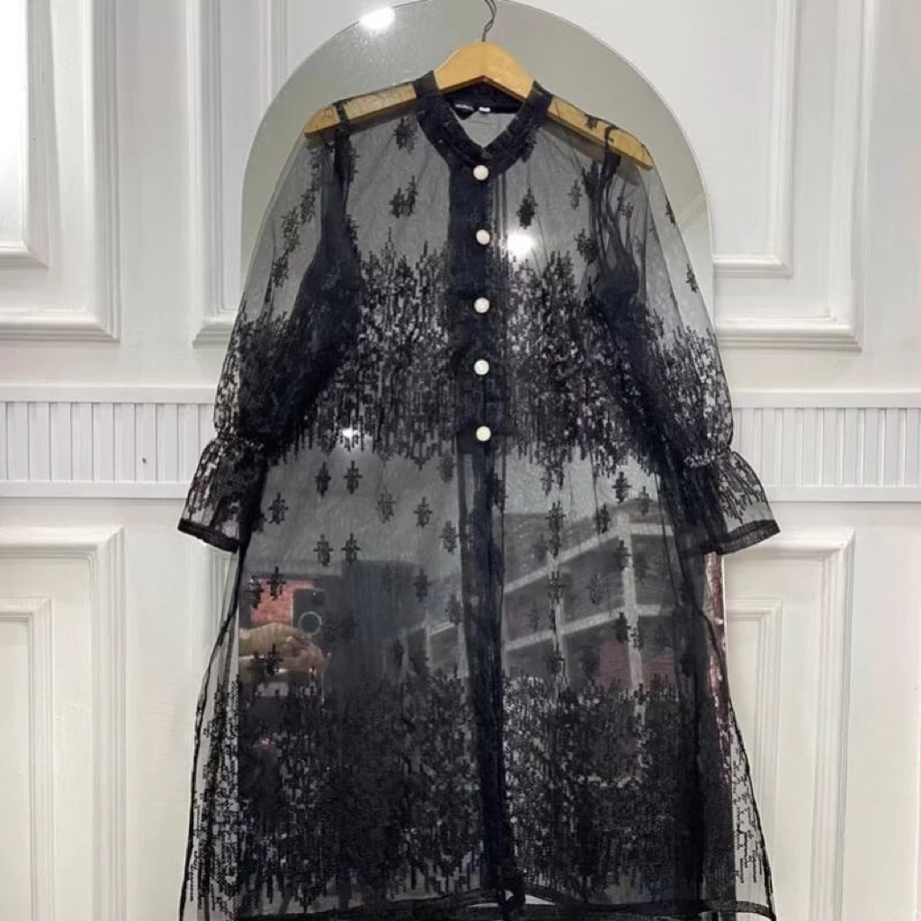 Outer Tunik Brukat Etnik Outer Cardigan Mewah