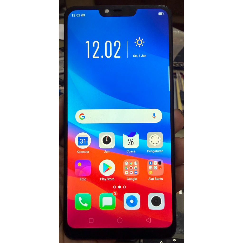 lcd touchscreen+frame oppo A3S CPH1853 original copotan tested