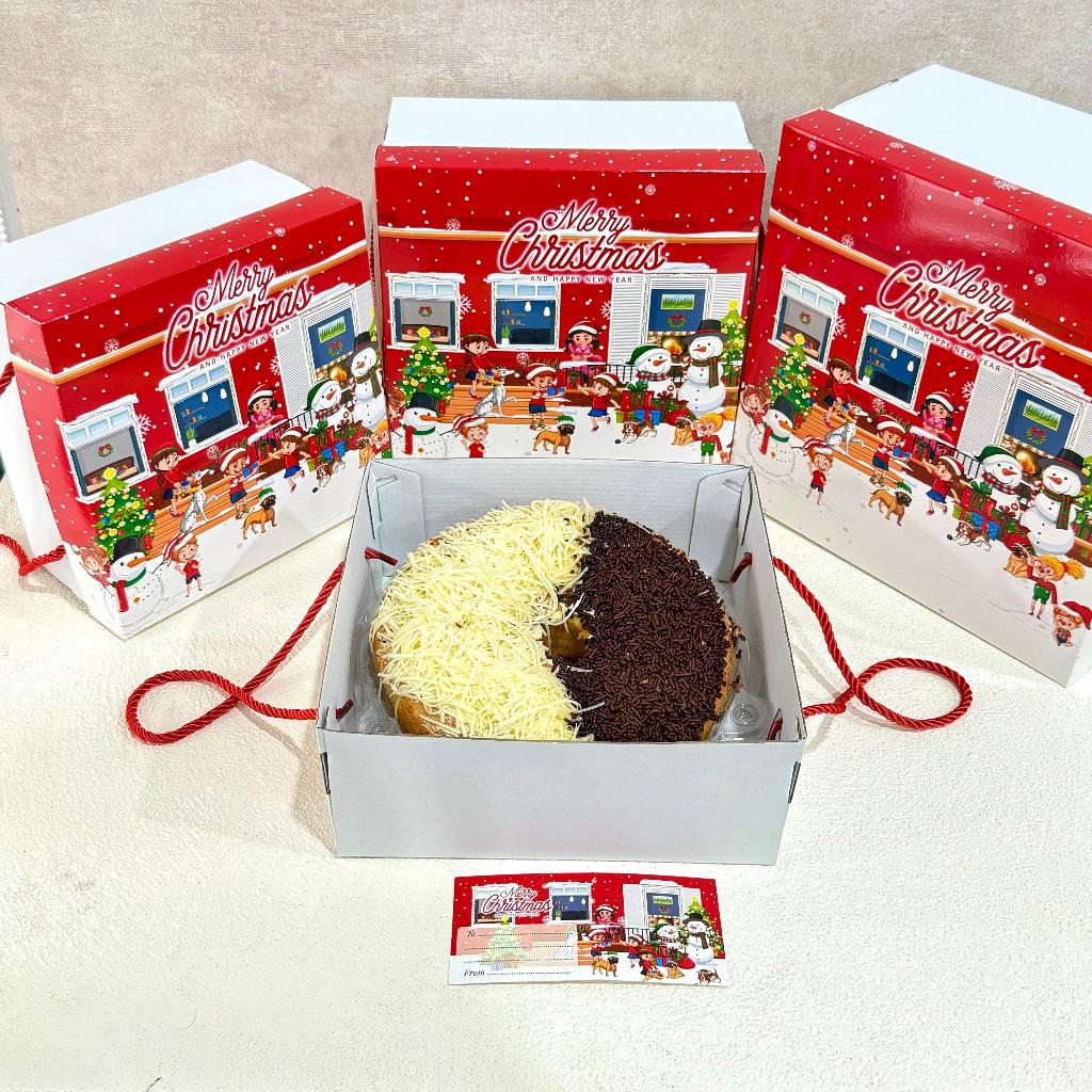 Dus Kue Tart Motif Natal l Dus Kue Lapis Natal | Box Natal | Gift Box Christmas | Hampers Natal | Bo