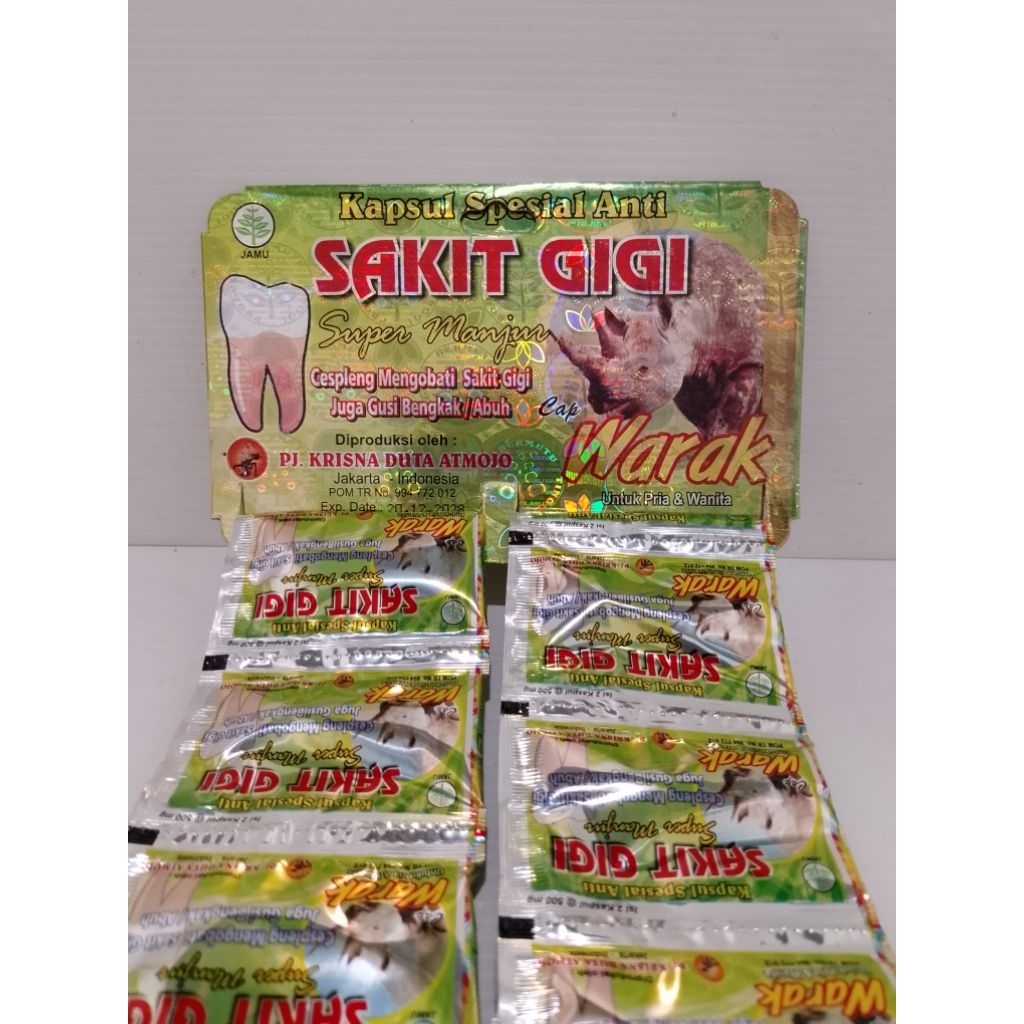 kapsul SAKIT GIGI cap WARAK 100%Original