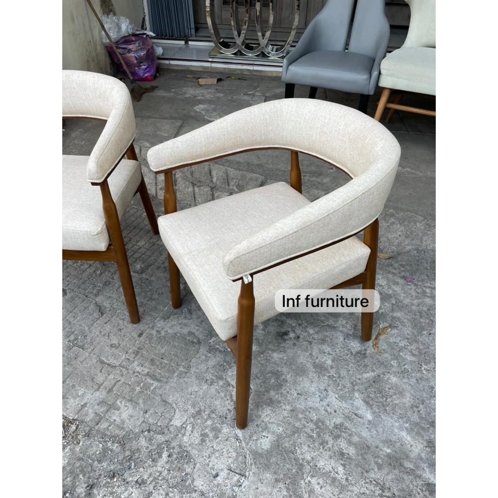 dining chair arm rest kursi makan jati kursi kafe jati dengan design arm rest
