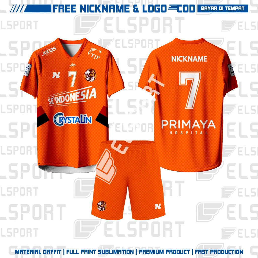 Jersey Custom Futsal Away Halus Fc Terbaru PFL 2026 Full Printing Gratis Pasang Nama Dan No Punggung