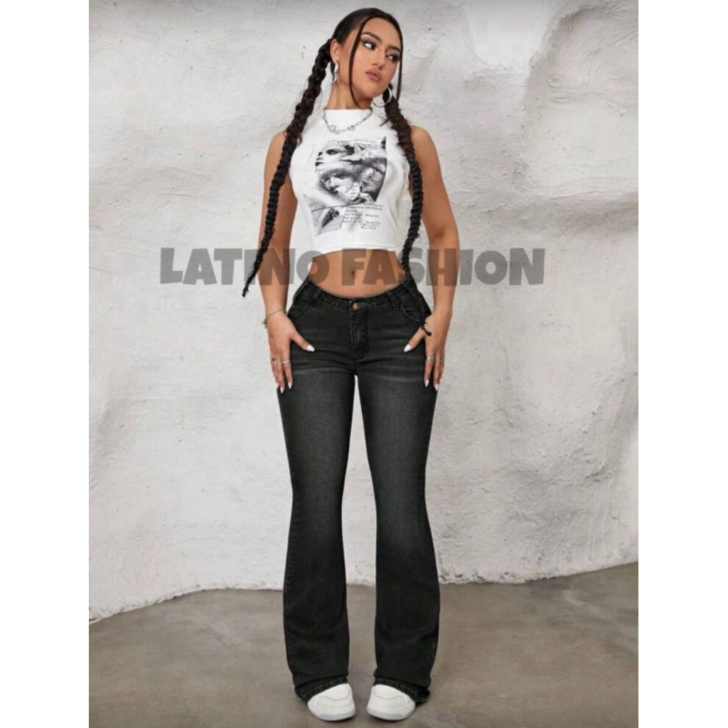 LATINO - Celana cutbray jeans Jumbo - celana jeans cutbray highwaist wanita jumbo streach melar