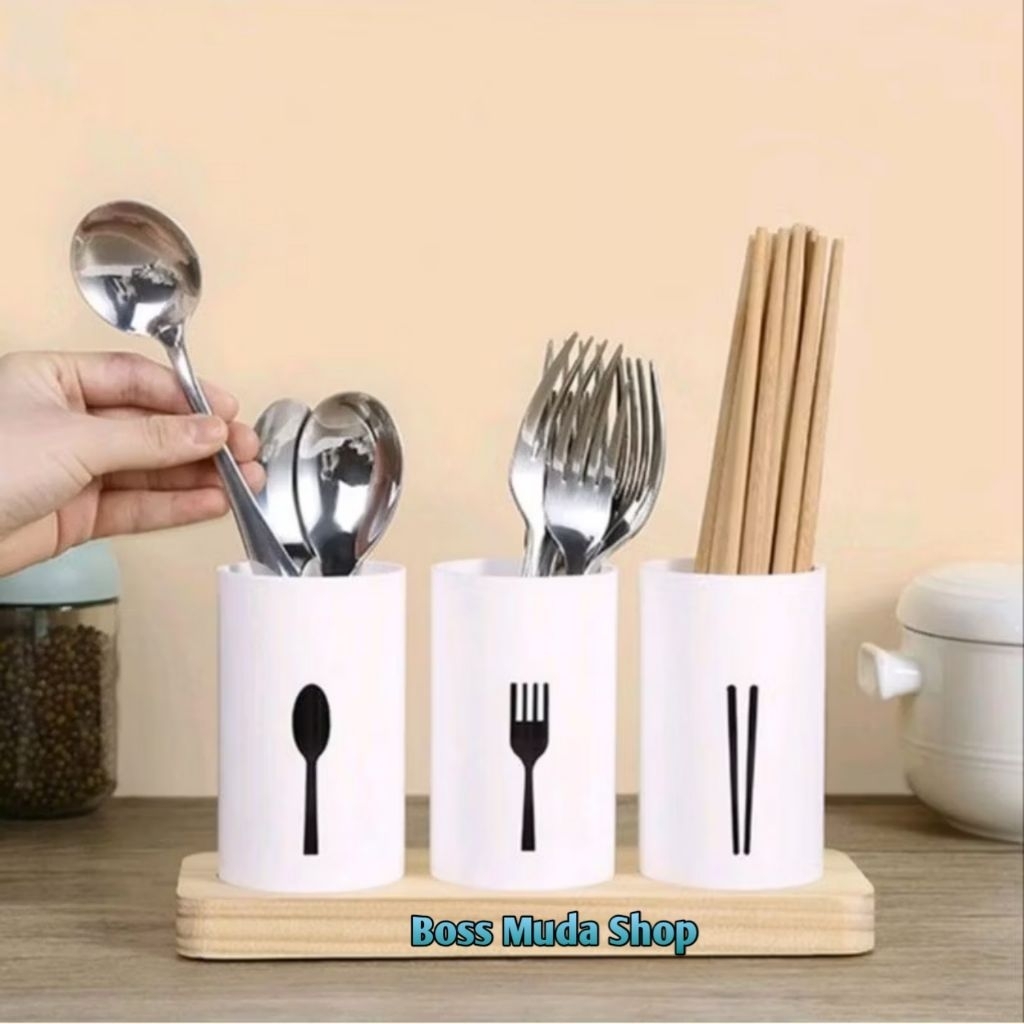 Tempat Sendok / Wadah Sendok garpu  Aesthetic