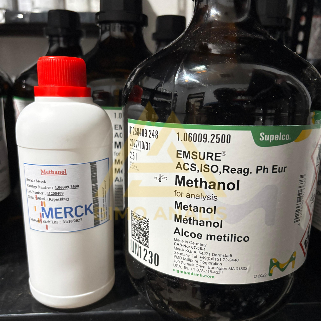 Methanol 500mL | metanol Pro Analis Merck 106009 | metil alkohol / CH3OH