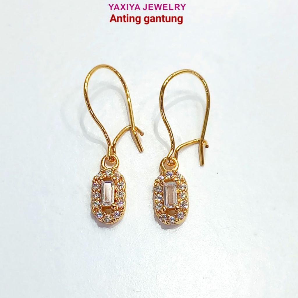 Anting Permata - Anting Gantung - Anting Xuping Lapis Emas