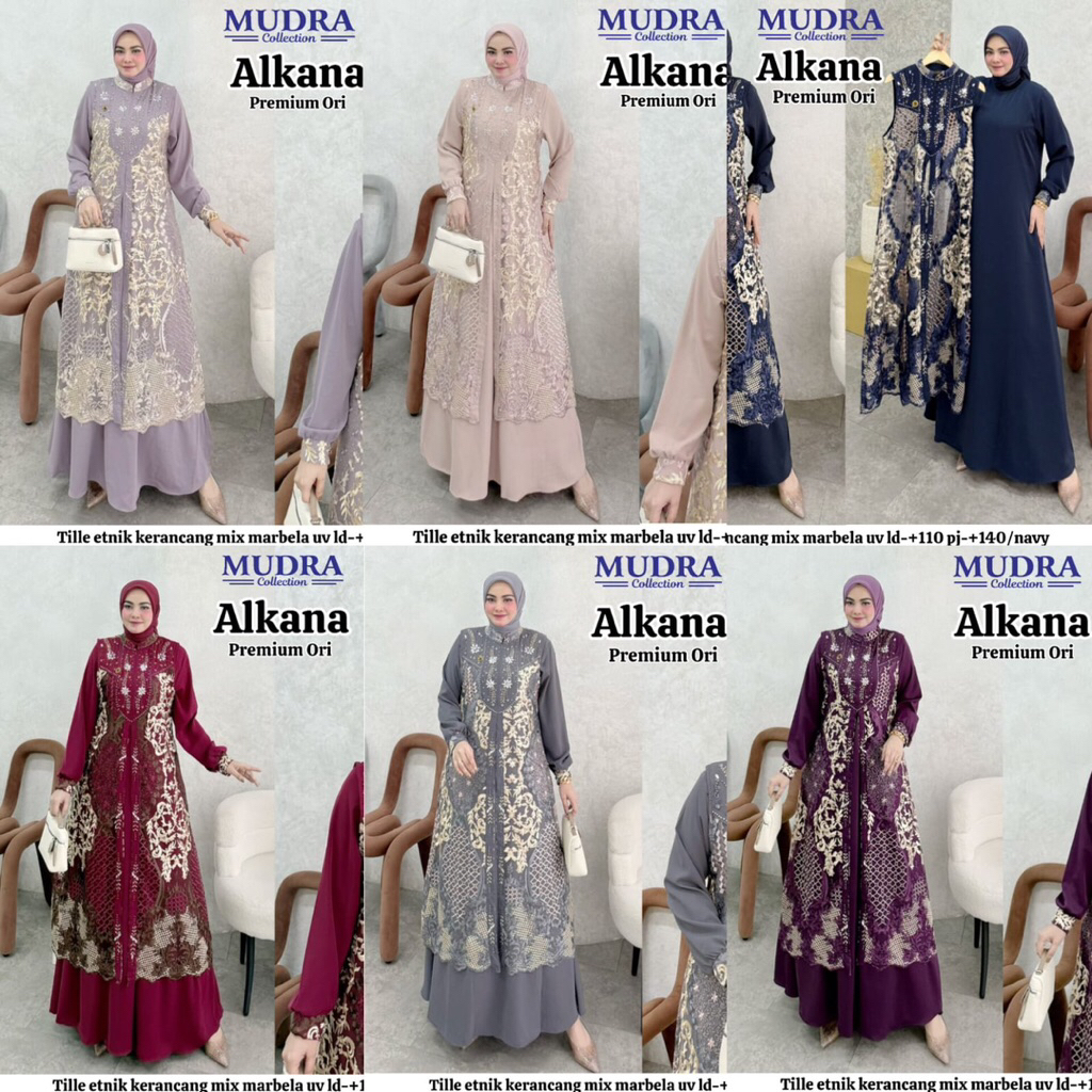 GAMIS DRESS ALKANA ORIGINAL BY MUDRA
