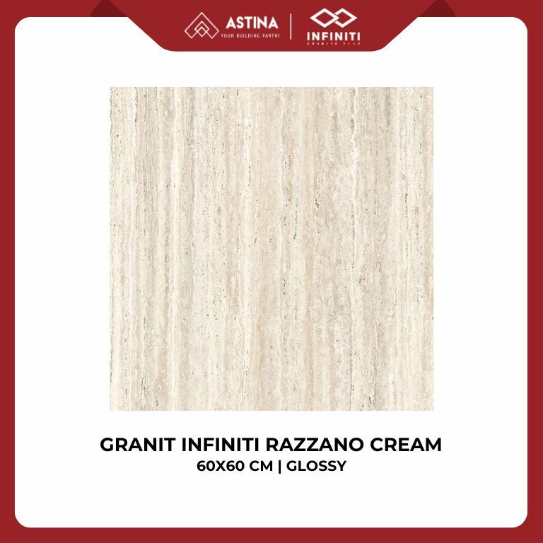 Granit 60x60 INFINITI Razzano Cream / Cream Glossy / Granit Lantai
