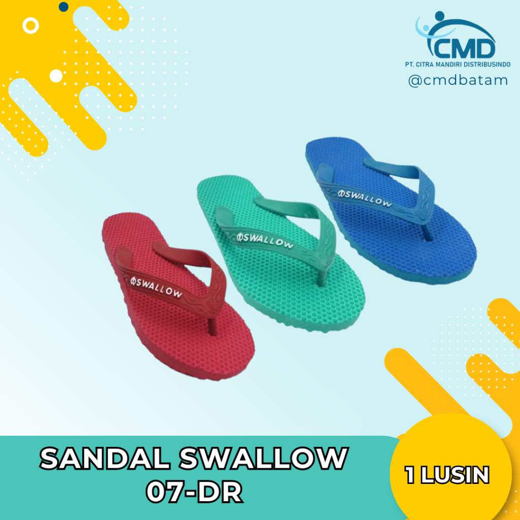 Sandal Swallow 07-DR 1 LUSIN/SANDAL JEPIT/UKURAN LENGKAP