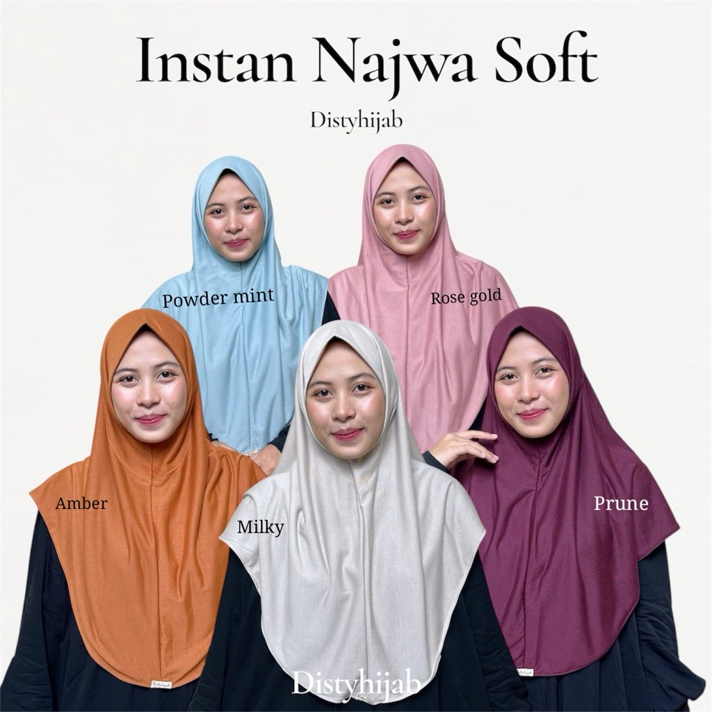 HIJAB NAJWA KASOFT BY  DISTY COLLECTION/HIJAB KASOFT PREMIUM/HIJAB NAJWA/JILBAB NAJWA