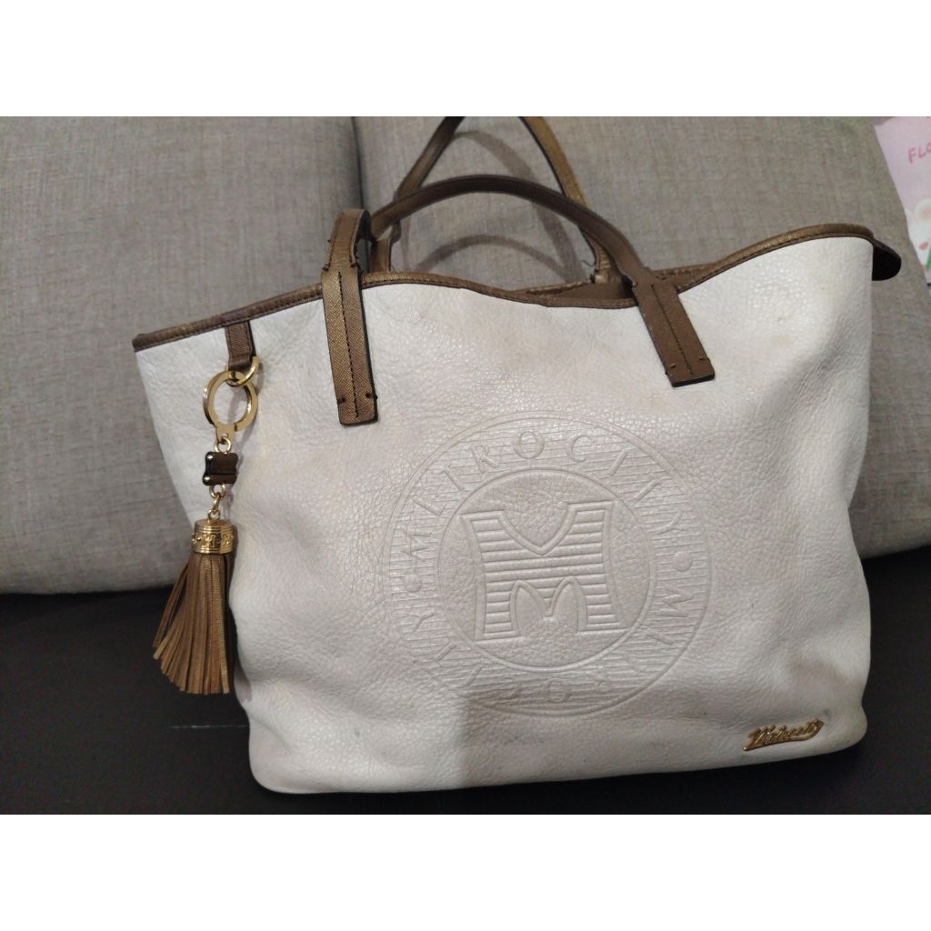 Totebag Metrocity Prelove Kulit Putih Rare
