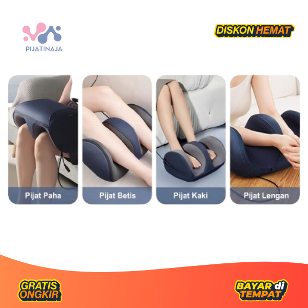 Alat Pemijat Kaki Remote Kompres Panas / Mesin Pijat Kaki Betis Navy Elektrik Terapi Getar