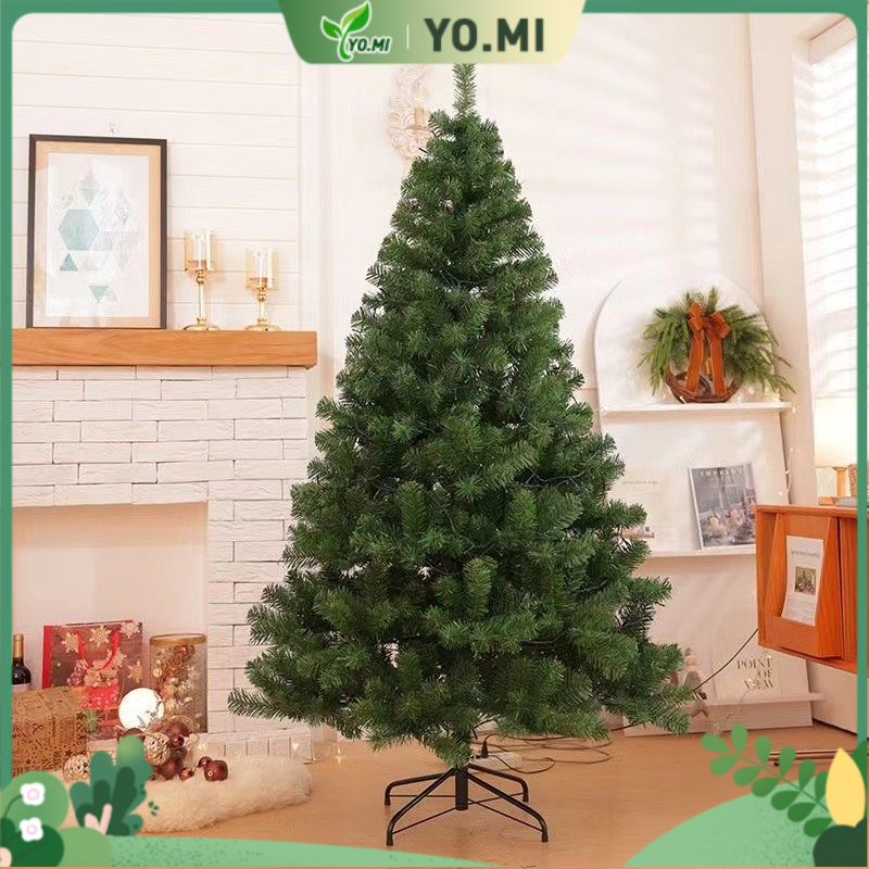 Pohon Natal Buatan  Pohon Natal Putih Besar Hiasan Natal 2025, Dekorasi Luar dan Dalam Ruangan untuk