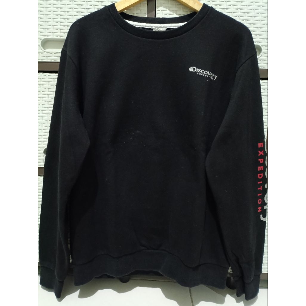 Sweater Crewneck Discovery Expedition Black and White