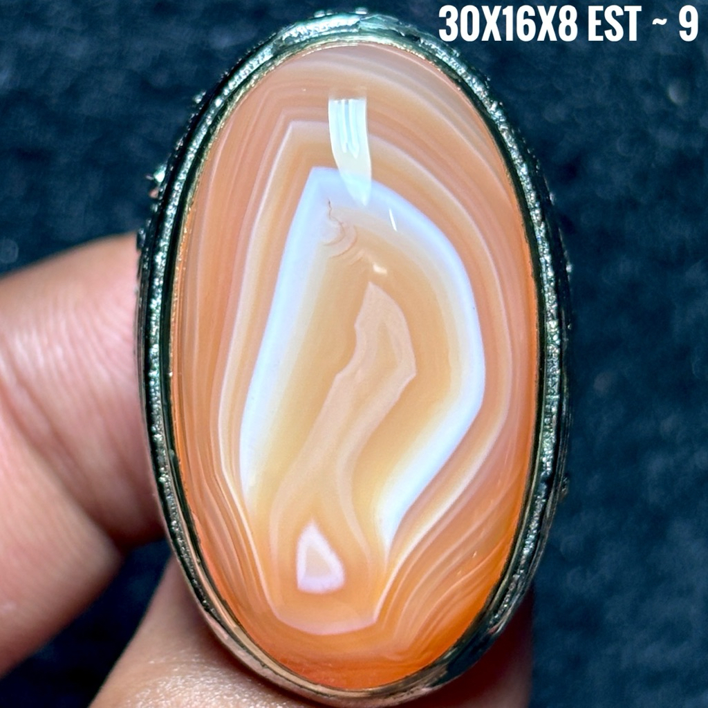 NATURAL BATU AKIK SULAIMAN GINGGANG MOTIF BUNGA