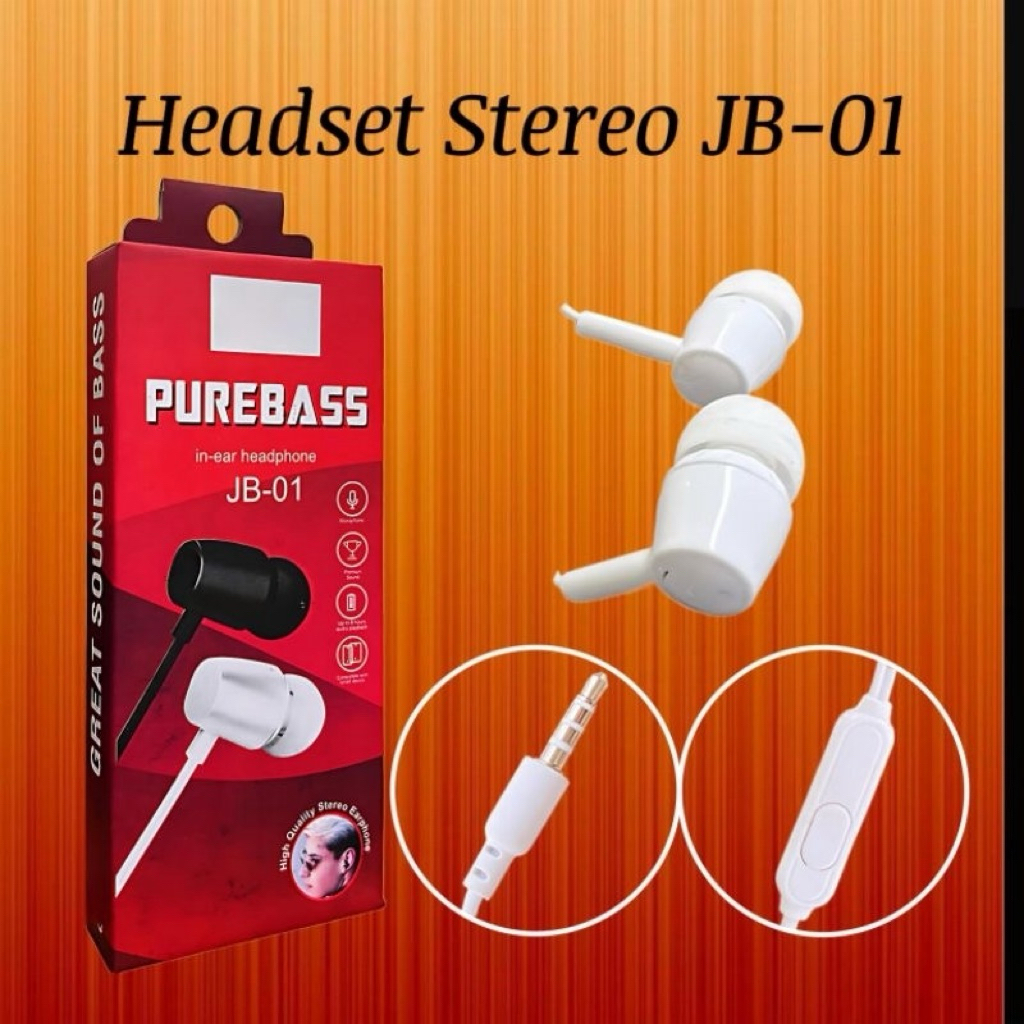 HF HEADSET | HANDSFREE | EARPHONE | JB-01 + MIC EXTRA BASS headset super bass headset bass besar hea