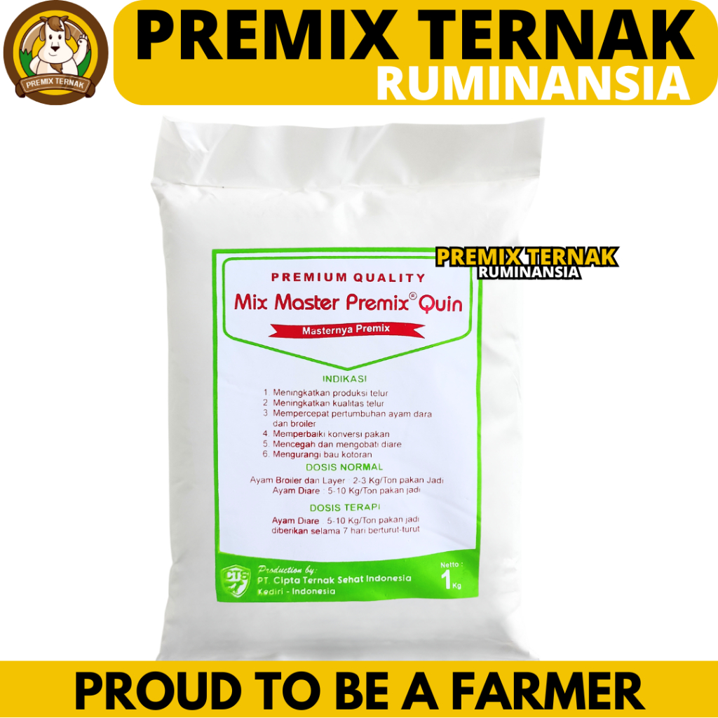 MIX MASTER PREMIX QUIN 1 KG - Olaquindox Agp Pemacu Pertumbuhan & Penambah Berat Badan Ayam & Babi