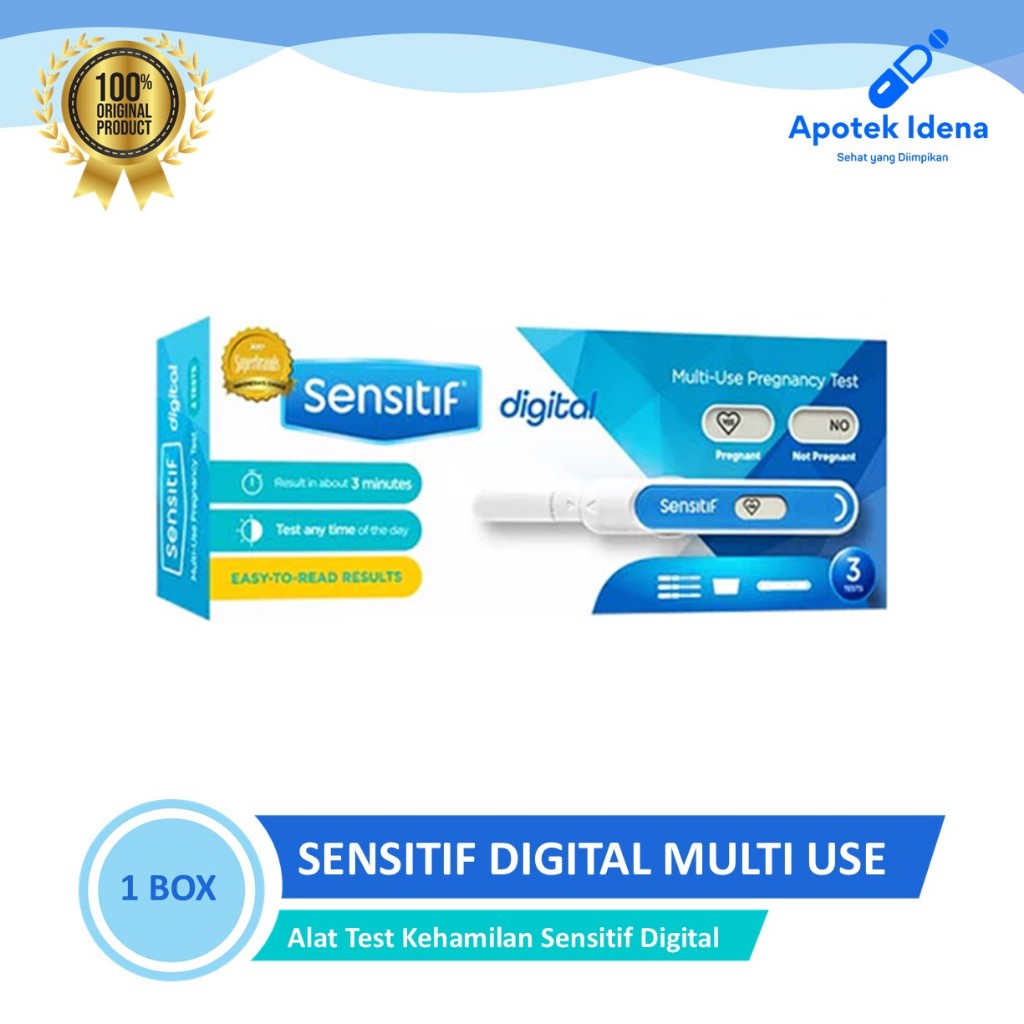 PRIVASI 100% AMAN SENSITIF DIGITAL Tes Hamil Sensitif Digital,Testpack Kehamilan HCG Compact