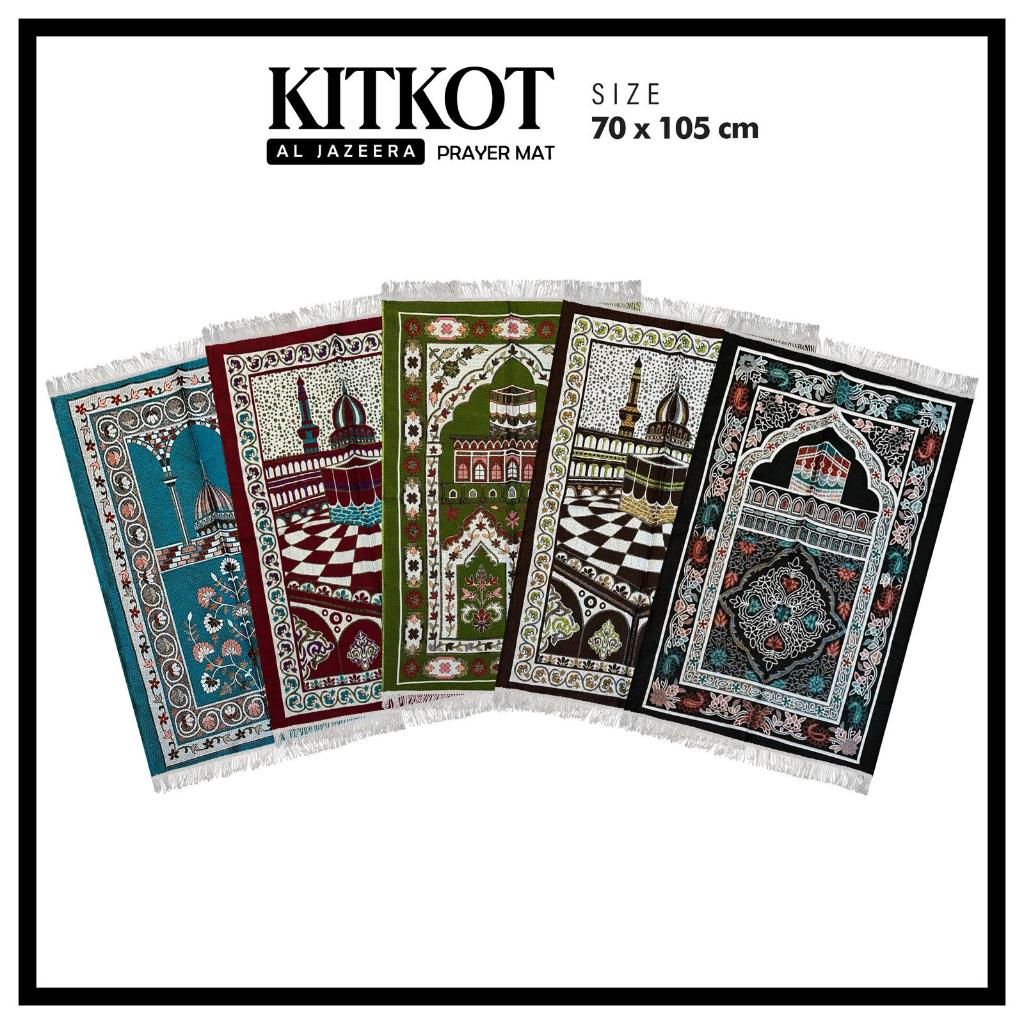 Sajadah Lipat Halus Premium Al Jazeera Rumbai Standar 70x105 Cm