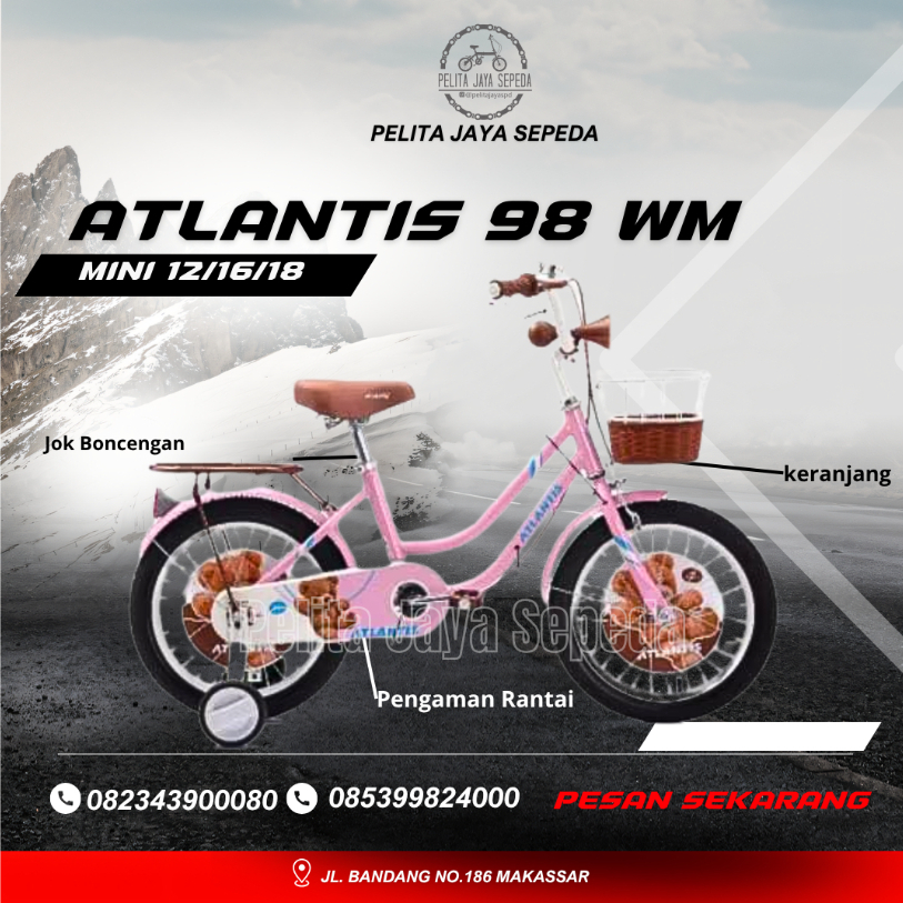 SEPEDA ANAK CEWEK MINI 18 INCH INTERBIKE TANGO CENTRUM INTERBIKE TRENDY VELION FOSTER