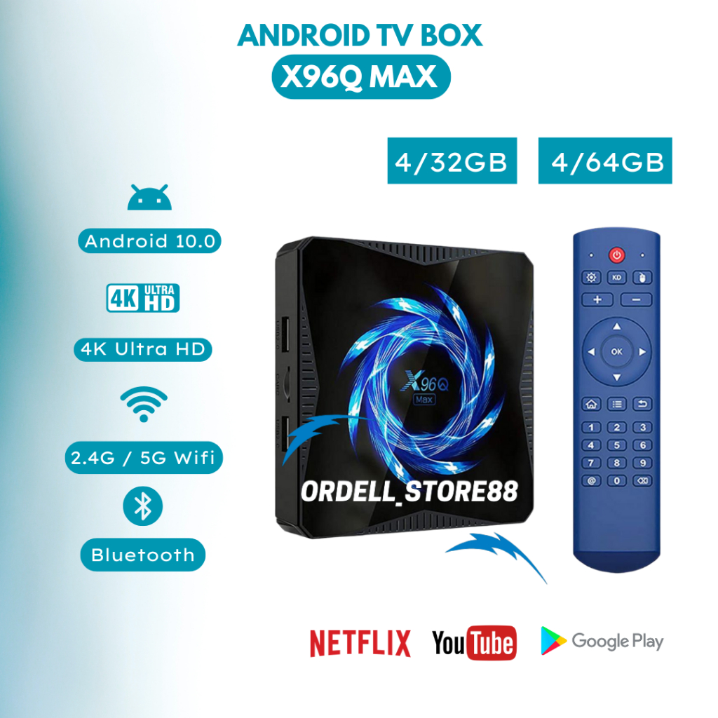 Tv Box X96Q Max | Android Tv Box X96Q Max | Set Top Box X96Q | Android Tv Box 4gb/32