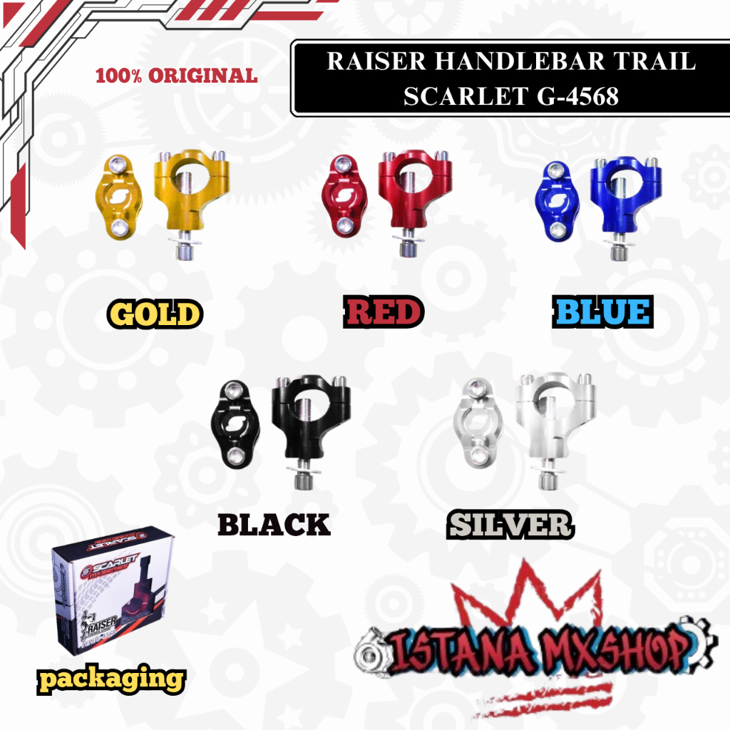 Raiser Handlebar Trail G-4568 KLX CRF WR Trail raiser hendel motor Scarlet Racing