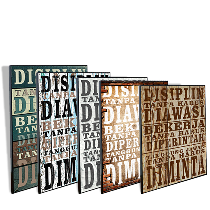 Hiasan Dinding Kantor Disiplin Wall Decor Dekorasi Pajangan Dinding Ruang Kerja