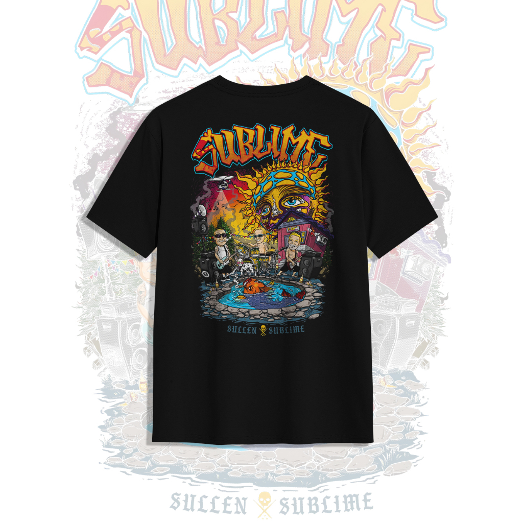 Kaos SUBLIME X SULLEN HOOKA Distro Premium Kaos Band VINTAGE SUBLIME X SULLEN