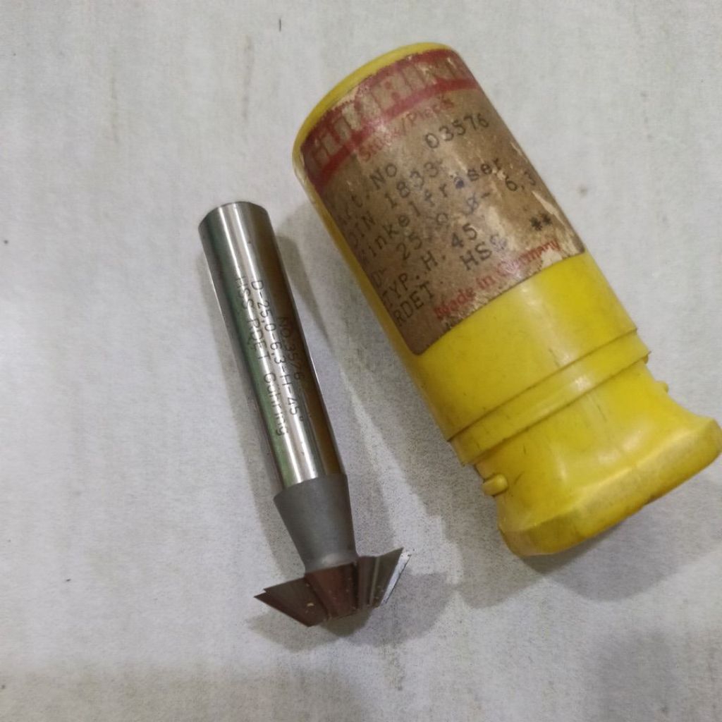 endmill champer 25mm x 45° champering tool / countershink / dovetail / ekor burung