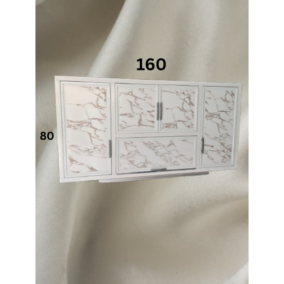 KITCHEN SET / LEMARI GANTUNG ALUMUNIUM PUTIH TEBAL BISA CUSTOM