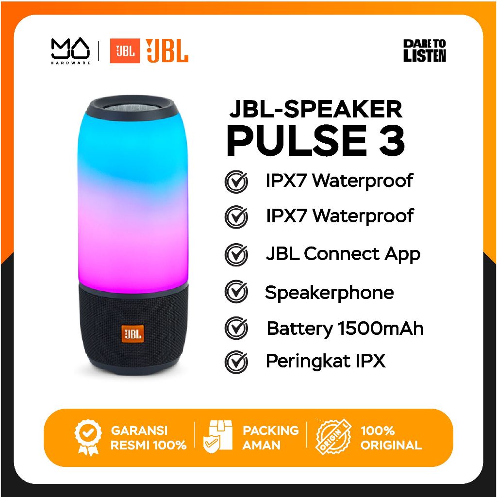 Speaker JBL Pulse 3  Wireless Bluetooth Streaming - Garansi Resmi