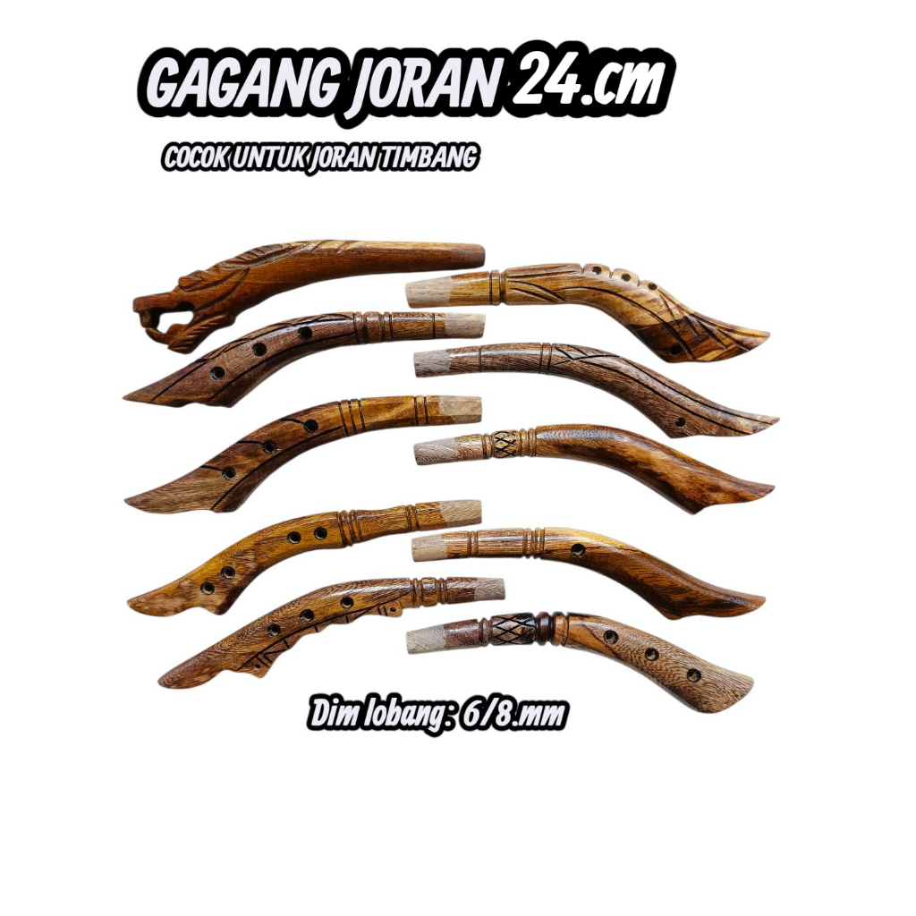 PAHUL GAGANG JORAN TIMBANG  KAYU UKIR 23/24.CM