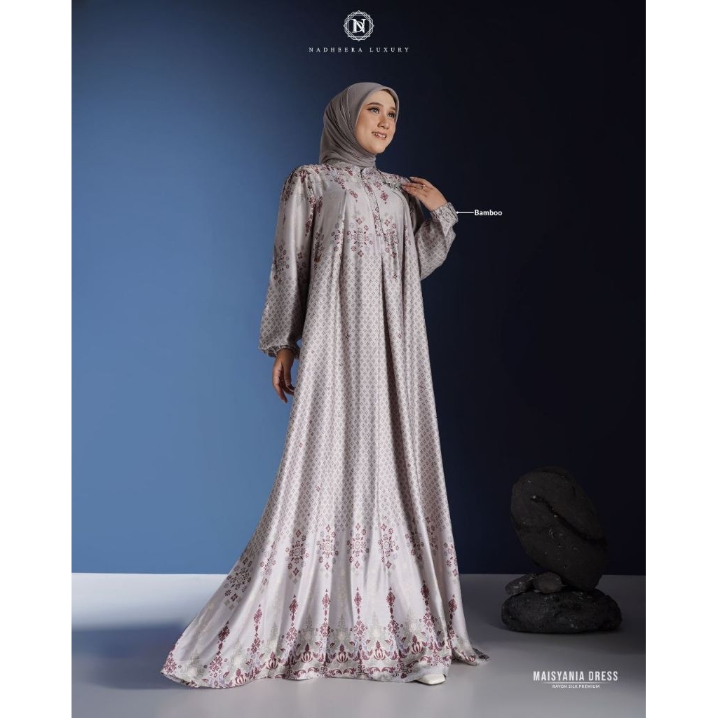 MAISYANIA DRESS BY NADHEERA LUXURY || gamis motif || gamis nadheera || gamis rayon