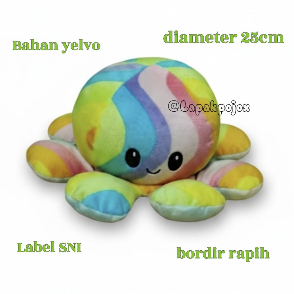 Boneka Gurita Octopus Cumi Warna Bolak Balik