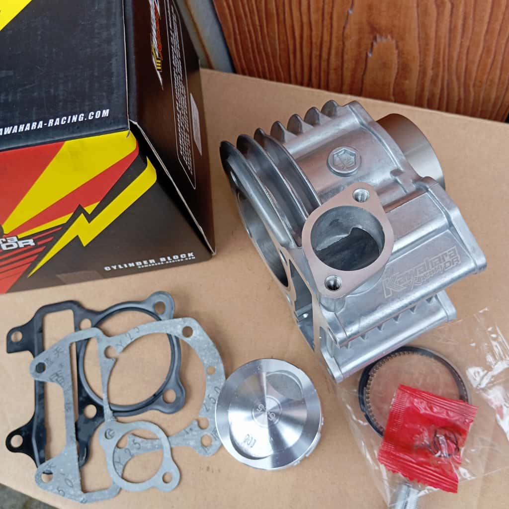 BLOK SEHER/BORING BORE UP BEAT KARBU 54,5MM KVY CYLINDER BLOK HNDA BEAT KARBU 54,5MM KAWAHARA RACING