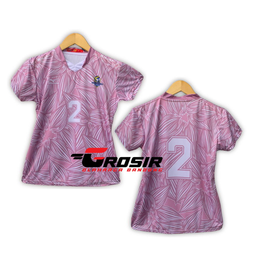 Jersey Voli Cewek Atasan Fullprint Kaos Voli Wanita